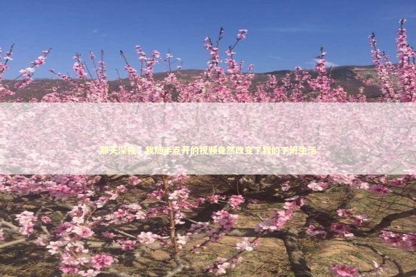 那天深夜，我随手点开的视频竟然改变了我的下班生活